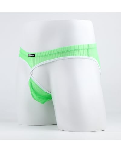 ZONBAILON Mens Bikini Pouch Underwear Sexy Stripe Low Rise Briefs Mesh Panties Cool S-2XL4