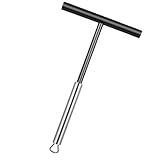 UTHCLO Pfannkuchen Crêpe Streicher aus Edelstahl für Gleichmäßige Dicke und Einfaches Wenden zum Kochen und Frühstück Zubereiten Robustes Küchenwerkzeug in Schwarz