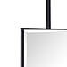TEHOME Ceiling Mount Mirrors for bathrooms Suspend Black Metal Framed Rectangle ceil Mount Mirror for a Window Vanity with Adjustable Hanging Rod, Mirror Measures 20x30''