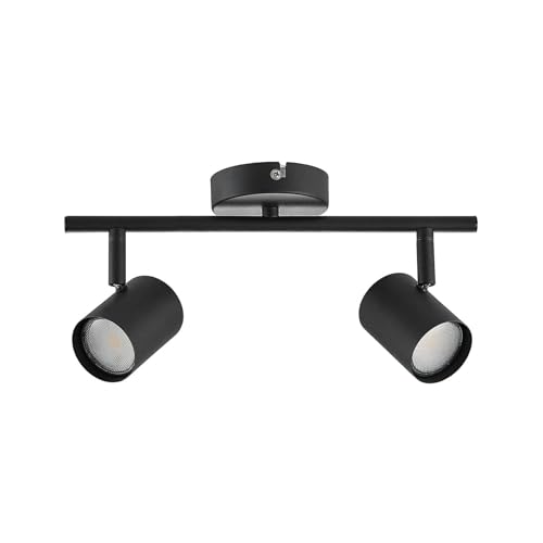 ELC LED Deckenlampe, Spotbalken drehbar und schwenkbar, Deckenstrahler inkl. 2x 5W GU10 LED (austauschbar), 690 Lumen, Strahler, Spot