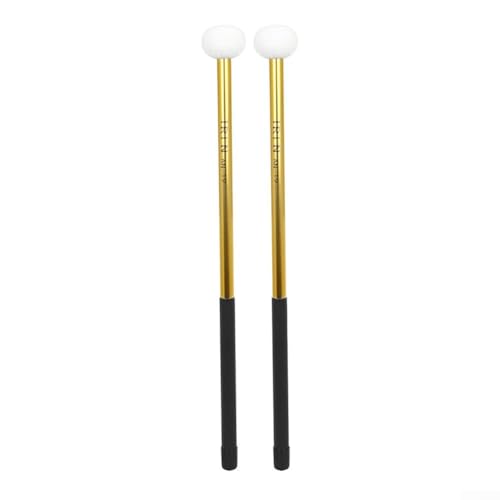 EasyByMall - Bass Drum Marching Timpani Drum for Percussion Instruments with Non Slip Grip (Gold)