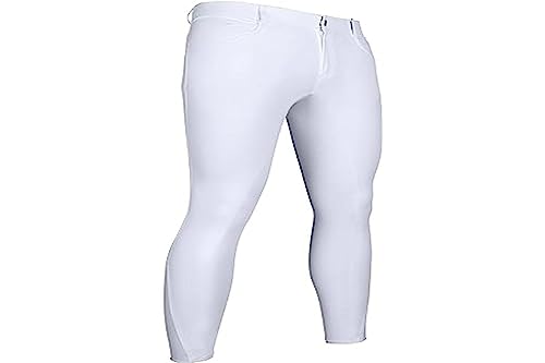 Pantalones de montar hombre HKM James C. F. S. con refuerzo rodilla