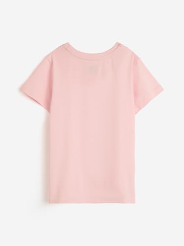 Image of The Souled Store Solid: Cotton Round Neck Half Sleeves Regular Fit Lightweight Comfortable Summer Tee for Kids 2-8 Years Girls T-Shirt