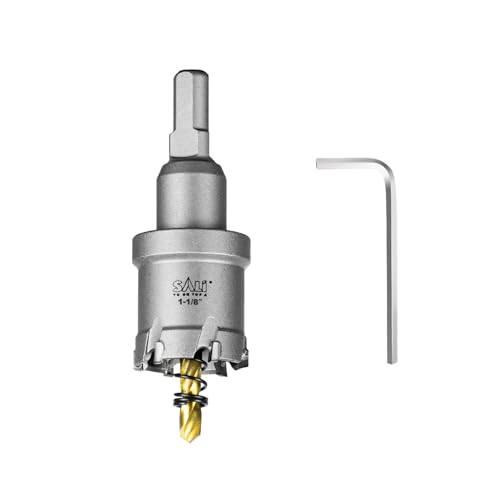 Image of SALI 1-1 /8 inch (29mm) TCT Hole Saw Kit Tungsten Carbide Tipped Hole Saw Drill Bit with Titanium-Plated Pilot Drill bit for Metal, Stainless Steel, Iron, Wood, Plastic 2pcs