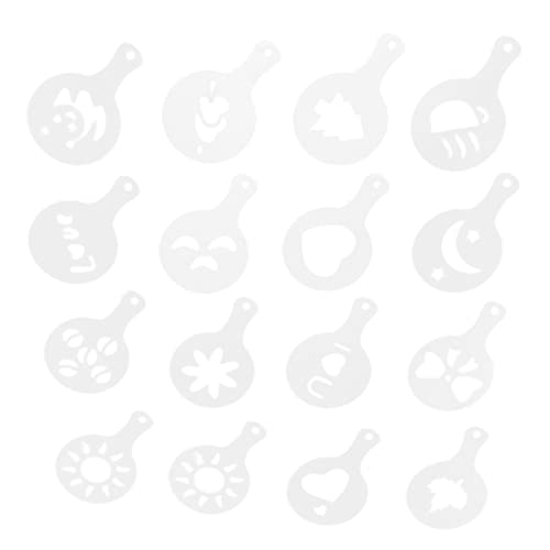 ABOOFAN 80 Pcs Latte Stencils Reusable Baking Stencils Washable Milk Spray Templates for DIY Decorations