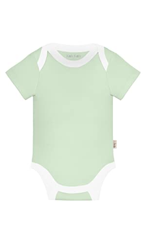Image of KOH KOH Kids Short Sleeve Cotton Solid Lap Shoulder Baby Bodysuit