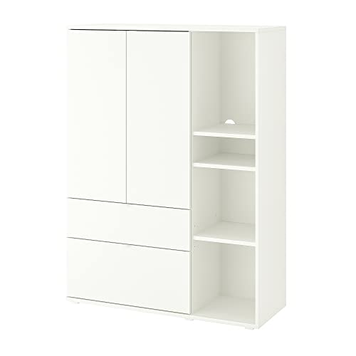 IKEA Mueble de almacenamiento VIHALS, 105 x 37 x 140 cm, color blanco