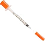 100 Pack 1ml 30Gauge 1/2 Inch Plastic Sterile Syringes for Scientific Labs, Dispensing and Liquids Measuring Syringe Tools