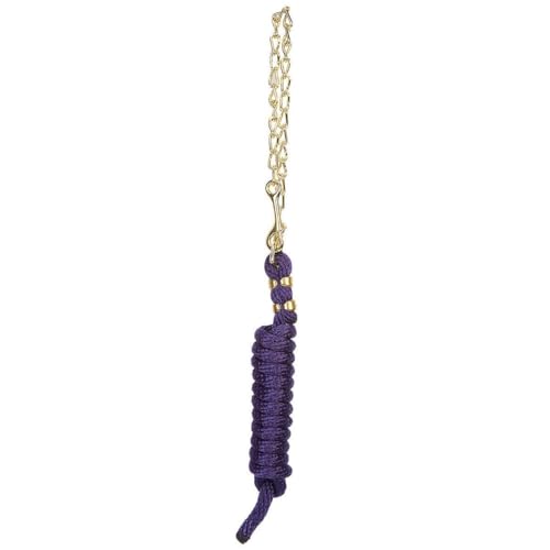 Longe de cheval violette 5/8x86 avec chaine rotative pour longeage