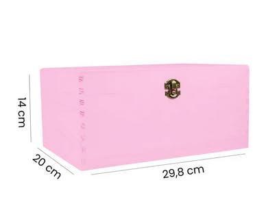 Holzbox mit Deckel Rosa – Aufbewahrungsbox aus Naturholz – Holzkiste zur Aufbewahrung & Dekoration – Rosa Holz-Kiste mit Deckel für Kinderzimmer, Deko & Haushalt – Deko Box aus Holz vielseitig nutzbar
