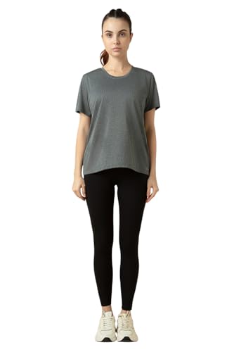 Image of Van Heusen Women's Polyester Relaxed Fit Pro Active Anti Bacterial Sports T Shirt - Relax Fit, Round Neck, Short Sleeve