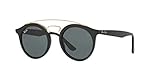 Ray-Ban Rb4256 Round Sunglasses, Black/Dark Green, 49 mm