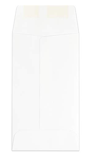 500 Guardian #5-1/2 Paper Coin Envelopes - Blank Small Envelopes For Coins, Receipts, Stamps, Small Parts Storage, & More – 3-1/8” X 5-1/2” Cash Envelopes – Gummed Flap Gift Card Holder Envelopes #TOP1
