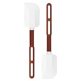 High Heat Resistant Silicone Spatulas, 13-1/2' Commercial Spatula 500°F Heat-Resistant Heavy Duty Spatula Non-Stick Scraper, Ideal for Baking/Cooking/Mixing, Commercial Dishwasher Safe, Set of 2