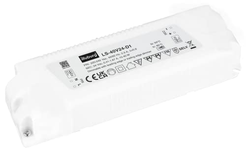 HuaTec Transformador LED 24 V regulable 40 W para tiras de LED Cover