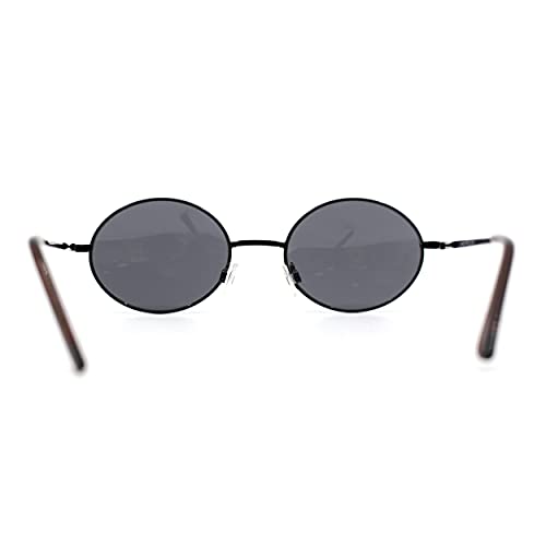 Classic Small Oval Spring Hinge Metal Rim Sunglasses4
