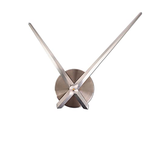 Cuadros Lifestyle Wanduhr 40x12 cm Quarz-Uhrwerk | Lautlos Schleichendes Quarzuhrwerk mit 2 Zeiger | Elegant Silber | Klassisch Silber Cover