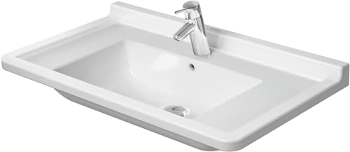 Duravit 0304800000 Starck 3 33-1/2-Inch Single-Hole Furniture Washbasin, White Finish