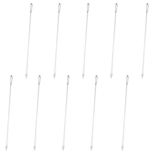 DGZZI 10PCS Woven Bag Baling Needles 17cm Elbow Thick Steel Needle Metal Meat Truss Pin Culinary Needle Suitable for Meat Vegetable Fruit