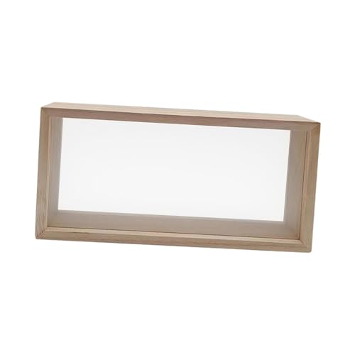Marco tipo Shadow Box de madera 2 piezas para flores secas color 2 5