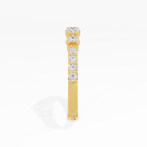 Image of U ARE 925 Sterling Silver 18K Gold and Rose Gold Plated Sparkling Three-Stone Ring | Gift for Women and Girls | With Certificate of Authenticity and 925 Stamp