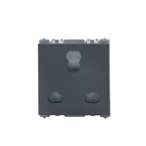 Image of Wipro Northwest Nowa 6 /16A 3 Pin - Power Socket, Matt Black (pack of 10)