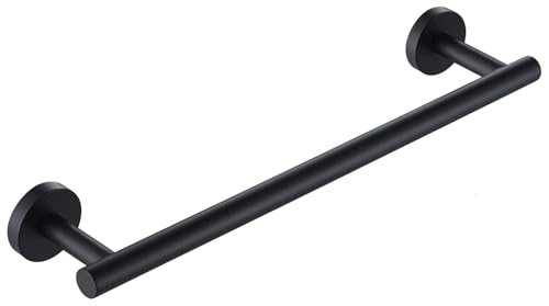 16 Inch Towel Bar for Bathroom 9/12/16/24/28/33 Inch Kitchen Hand Towel Holder Matted Black SUS304 Stainless Steel RUSTPROOF Wall Mount Towel Rod (1, Matted Black, 16 Inch)