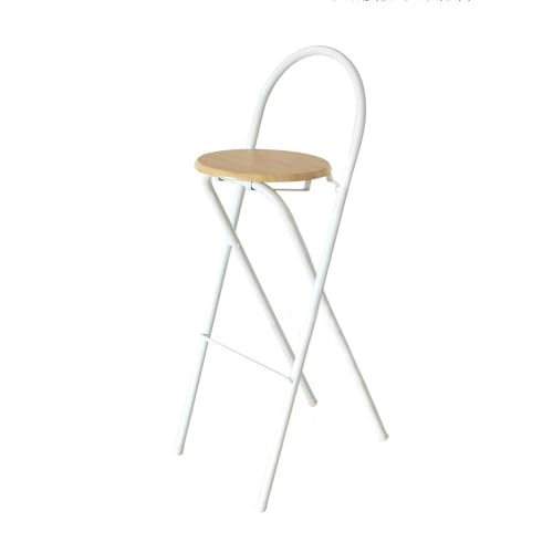 Taburete de bar plegable portátil con reposapiés para cocina, cafetería, jardín y uso al aire libre, diseño de ahorro de espacio, ligero y fácil de almacenar