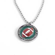Football Necklace "I Can Do All Things Through Christ"