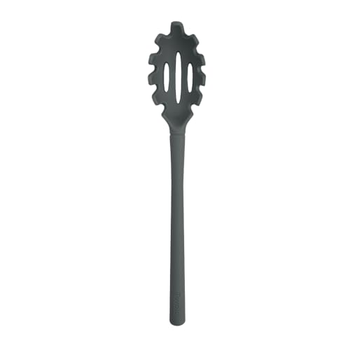 Image of Tovolo Pasta Claw Spaghetti Spoon Scoop Charcoal Gray Silicone Pasta Spoon with Teeth, BPA Free Silicone Pasta Fork for Serving Spaghetti Linguine and Noodles, Heat Safe Pasta Serving Spoon