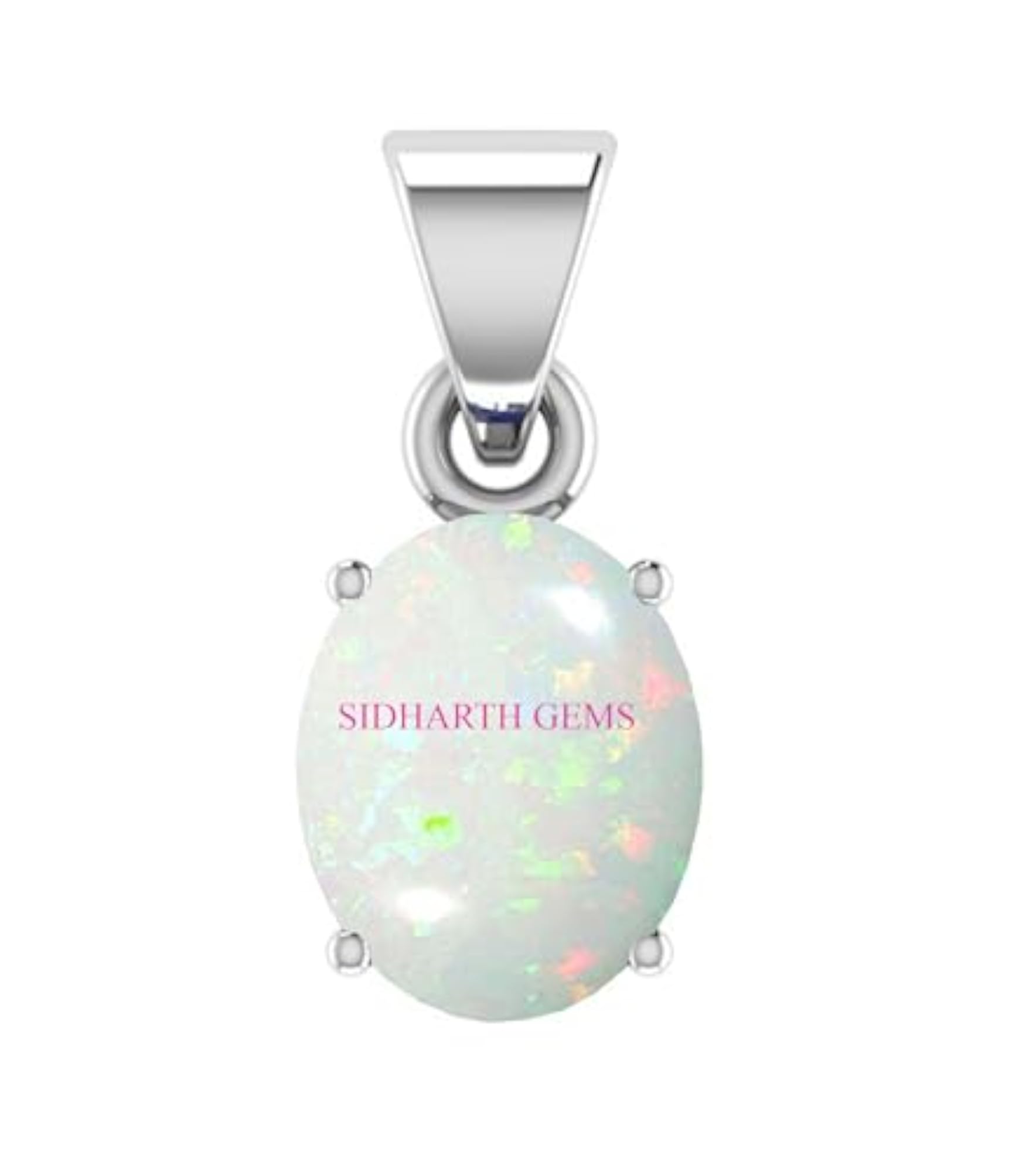 7.25 Ratti Natural Fire Opal Silver Plated Pendant, Certified