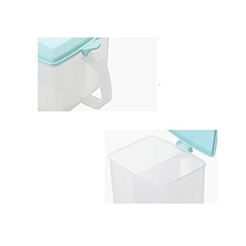 AQQWWER Zestaw niebieskich plastikowych słoików na przyprawy – 2 sztuki, idealny do dekoracji domu i przechowywania przypraw kuchennych, kompaktowy rozmiar 8 x 9 x 12 cm, idealny do nizowania ziół i
