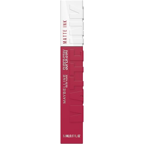Maybelline New York Rossetto Matte SuperStay Matte Ink, Tinta Labbra a Lunga Tenuta, Colore Intenso e Vibrante, No Transfer, Founder (115), 5 ml