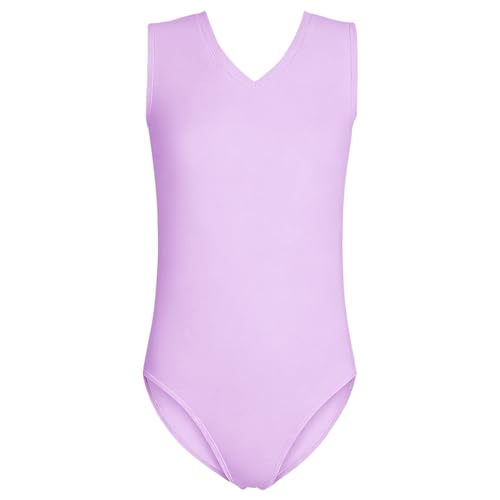 Maillot Ballet Danza Niñas sin Mangas, Maillot Maillot de Cuello Redondo para Gimnasia Baile Fiesta