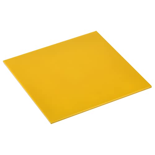Image of MECCANIXITY PMMA Acrylic Sheets Colored Non Transparent 6 x 6 Inch Yellow for Glass, DIY, Painting, Art Craft