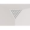 (2 Pack) Sound Absorption-Diffuse Ceiling Corner Bass Trap Triangle-TRI Acoustic Foam with Perforated Laminated HDF Plate | 42x42x42cm | Triangular Pyramid | Color: (TRI, White)