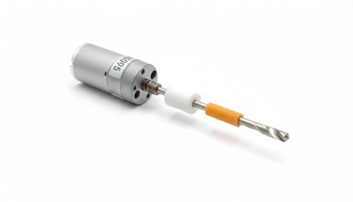 Image of High-Torque 12V-24V DC Gear Motor with Integrated Mini Drill Chuck & Bit - Precision Micro Electric Drill Motor for DIY PCB, Wood, and Plastic Crafting