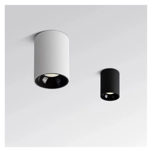 Foco downlight LED negro de techo cilíndrico con luz natural de 4000K 3