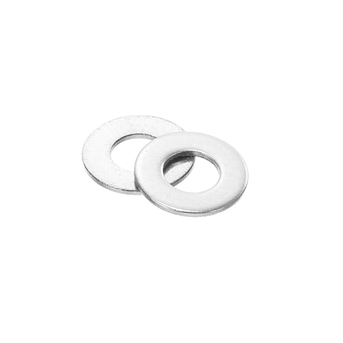 Image of sourcing map 200Pcs M3 Flat Washer, 304 Stainless Steel 3.2mm ID x 7mm OD x 0.5mm Thick for Bolt Screw, Factories Repair, Kitchens, Shops, and Outdoor Construction, Silver