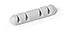 Price comparison product image Durable CAVOLINE Cable Management Cable Clips | Pack of 2 Grey Self-Adhesive Clips for 4 Cables | Ideal for Quick and Easy Wire Management