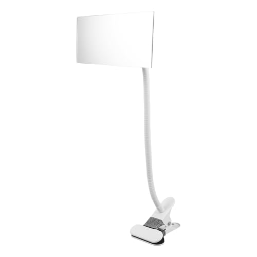 BIUDECO Privacy-Guard Desktop Makeup Mirror White Single-Sided Compact Monitor Mirror for Office and Bedroom Use Easy-to-Use Table Vanity