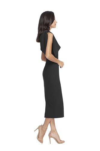 Dress the Population Women's Tiffany One Shoulder Bow Detail Midi Sheath Dress2