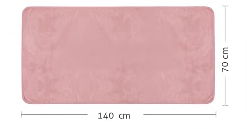 Image of Dribble Coral Fleece Weft Knitting 400 GSM Large Bath Towel 70 cm x140 cm | Ultra Soft, Quick Dry, Highly Absorbent | Lightweight & Skin-Friendly Towel for Bathroom, Gym & Travel, Pink