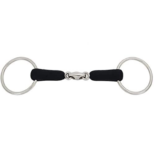 Shires Rubber Covered Jointed Loose Ring Snaffle
