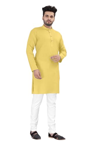 Image of trustous Mens straigth Solid Kurta Pyjama Set Combo in 100% Cotton with 16 Colour Option and Size are XS to 3XL for (Birthday,Wedding, Ceremony, Casual, Engagement)