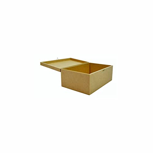 Caixa Lisa Com Dobradiça E Fecho 30x20x13 Mdf Madeira Diy