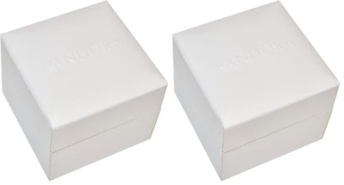 Boîte à bijoux Pandora en tissu blanc précieux pour femme chic P4013
