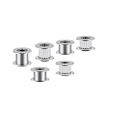 Puleggia 20 denti foro 5 mm for larghezza 10 mm cinghia sincrona puleggia 20 denti parti for stampante 3D(With tooth,2pcs 20T W6 B4)