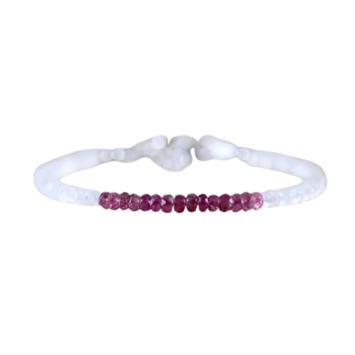 Bracelet tourmaline rose et pierre de lune LKBEADS, le cadeau parfait pour homme et femme