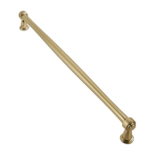 khtumeware 1 Pack Appliance Pull 12 Inch(305mm) Brushed Brass Cabinet Pulls Satin Brass Kitchen Cabinet Handles Kitchen Cabinet Hardware for Cupboard Drawer Handles Dresser Pulls